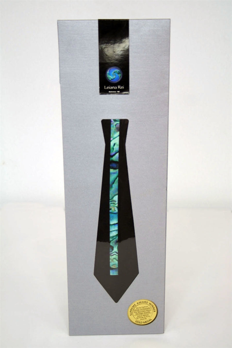 FINE LINE PAUA PRINT TIE
